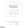 Gessi VENTI20 Термостатический смеситель на 3 потока, внешняя часть 65234-761, Coffee Bronze Brushed PVD