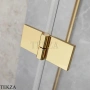 Radaway Essenza Pro PND II Шторка на ванну двустворчатая с одной подвижной створкой 130 см, открывание налево, 10102130-09-01L, золото глянец