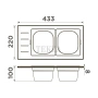Omoikiri Контейнер DC-02-2 4999075 нержавеющая сталь