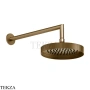 Gessi Inverso RIGATO Верхняя душевая лейка с кронштейном 63548-791, Deep Bronze Brushed PVD