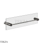 Gessi RILIEVO Полотенцедержатель для крепления на стекло, 45 см 59564-707, Black Metal Br. PVD