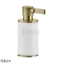 Gessi INCISO accessories Дозатор настольный для жидкого мыла, белый 58537-727, Brushed Brass