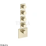 Gessi Incastri Термостат для душа 4 потока, внешняя часть 75308-710, шампань глянец