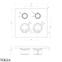 Gessi VENTI20 Термостатический смеситель на 2 потока, внешняя часть 65232-761, Coffee Bronze Brushed PVD