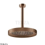Gessi Incastri RIGATO Верхняя лейка D25 с потолочным кронштейном 63750-708, медь Brushed