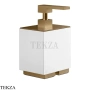 Gessi Rettangolo Дозатор настольный для жидкого мыла или лосьона, белый 20837-791, Deep Bronze Brushed PVD