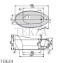 Villeroy & Boch AVEO Ванна отдельностоящая UBQ194AVE9PDV-01, Quaryl, белый глянец