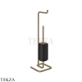 Gessi Goccia Стойка с держателем для туалетной бумаги и ершиком 38068-791, Deep Bronze Br. PVD