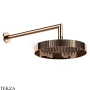 Gessi Incastri RIGATO Верхняя лейка D25 с кронштейном из стены 63745-030, медь глянец