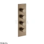Gessi Incastri Термостат для душа 3 потока, внешняя часть 75316-761, бронза Coffee