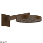 Gessi Incastri Верхняя лейка D30 с кронштейном из стены 75168-845, бронза Dark Brush