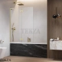 Radaway Essenza 8 SL PND II Шторка на ванну распашная с неподвижным сегментом 140 см, открывание направо, 10500140-99-01R, брашированное золото