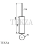 Gessi 316 ACCESSORIES Ёршик напольный, композит белый 54743-239, Steel Brushed