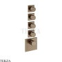 Gessi Incastri Термостат для душа 4 потока, внешняя часть 75308-761, бронза Coffee