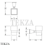 Devon&Devon TIME Стакан для зубных щеток, керамика TM303CR, хром глянец
