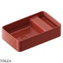 ArtCeram Brooklyn раковина подвесная и накладная The.Saniglaze с боковым сухим отсеком BNL003 68 34, Paprika глянец