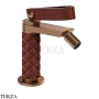 Gessi Pelle Laccetto Смеситель для биде, с донным клапаном Stop&Go, 78467-445, Red Cherry/Copper Br. PVD