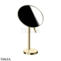Gessi Pelle Tresse Зеркало косметическое поворотное х2, без подсветки 74573-710, Brass PVD