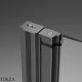 Radaway Nes PNJ Шторка на ванну одностворчатая 100 см, правая R, 10011100-92-01R, брашированная оружейная сталь