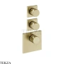 Gessi Incastri Термостат для душа 2 потока, внешняя часть 75304-727, шампань Brushed