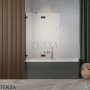 Radaway Essenza Pro PND II Шторка на ванну двустворчатая с одной подвижной створкой 130 см, открывание налево, 10102130-54-01L, черный матовый