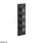 Gessi Incastri Термостат для душа 3 потока, внешняя часть 75316-706, black хром глянец