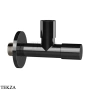 Gessi Запорный клапан с фильтром, левостороннее закрытие 01432-706, black хром глянец