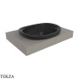 Flaminia IO раковина врезная сверху 60×51×27,5 см, чёрный Carbone матовый