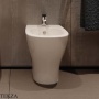 ArtCeram Ten 4.0 биде напольное приставное с 1 отверстием под смеситель TEB005 01 00, белый глянец