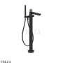 Gessi Perle Смеситель для ванны напольный, внешняя часть 74629-299, черный матовый
