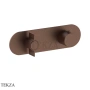 Fantini Flora Термостат для душа, 3 потока, внешняя часть 76S5J973B, Matt Mokka PVD