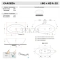 Gruppo Treesse CAREZZA Свободностоящая ванна 180 solid surface V308BO, белый матовый