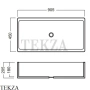 Hatria SPECIALS Раковина хозяйственная на столешницу, без перелива YN0401, белый глянец