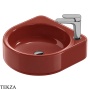 ArtCeram Won раковина подвесная и накладная The.Saniglaze с боковой площадкой WNL004 68 34, Paprika глянец