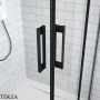 Radaway Idea DWJ Factory Дверь в нишу раздвижная с неподвижным сегментом 160 см, открывание направо, 387020-54-55R, черный матовый