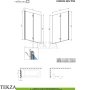 Radaway Essenza PND Шторка на ванну складная 120 см, открывание налево, 207212-01L, хром глянец