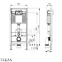 TECE TECEbase Комплект 3.0 c кронштейнами, звукоизоляцией, панелью смыва TECEloop N500921, хром глянец