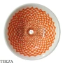 TalaVera Раковина накладная, цвет оранжевый T027