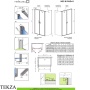 Radaway Nes 8 DWD+S Душевая дверь 110 см,  часть уголка, 10081110-54-01, черный матовый