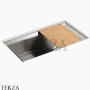 Kohler Poise Мойка для кухни в комплекте с решеткой и разделочной доской K-3158-NA, нержавеющая сталь