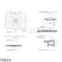 Flaminia Water Drop душевой поддон 100×80×5,5 см, петроль Petrolio матовый