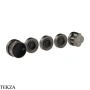 Gessi Ludovica Термостат для душа на 3 потока crystals, внешняя часть 76436-707, black хром Brush