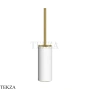 Gessi Ingranaggio-Anello Туалетный ершик напольный, композит белый 63743-716, Gold Br. PVD