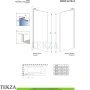 Radaway Modo SL PNJ II Шторка на ванну неподвижная одностворчатая 80 см, левая L, 10316080-54-01L, черный матовый