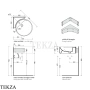 Flaminia Twin Set кронштейн для угловой установки раковины 52 см, нержавеющая сталь Brush матовый