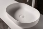 ARMADI ART FLAT Раковина накладная SLIM овальная без отверстия под смеситель 879-50, белый матовый