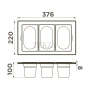 Omoikiri Контейнер DC-04-3 4999087 нержавеющая сталь