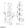 Newform XT Термостат для душа на 3 потока, внешняя часть, 67600E.58.061, PVD Copper bronze