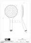 Gessi Rettangolo shower Душевая лейка круглая, 1 поток 14370-716, Gold Br. PVD