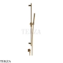Gessi Inverso Diamantato Штанга в комплекте с душевой лейкой и выводом 73641-791, Deep Bronze Brushed PVD